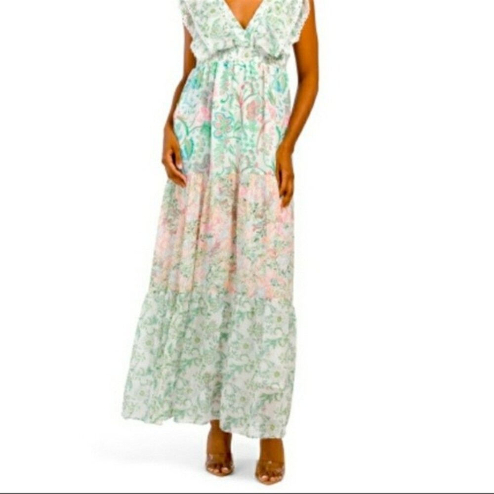 House of Harlow 1960 x Revolve Maxi Dress. NWT Kahari Floral Cottagecore Boho SM